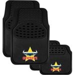 QUEENSLAND COWBOYS Official NRL Universal Rubber Car Floor Mats Carpet