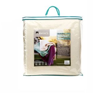 Alastairs 375GSM Australian Merino Wool Blanket Cream - Double