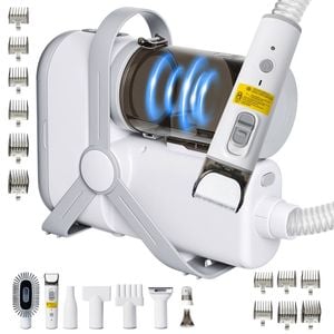 Advwin 9-in-1 Pet Vacuum & Dryer Gromming Kit 2L Adjustable Dog Grooming Kit Low Noise