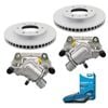 Rear Rotors with Calipers & Bendix Brake Pads for Mazda 3 BL BK | Volvo C30
