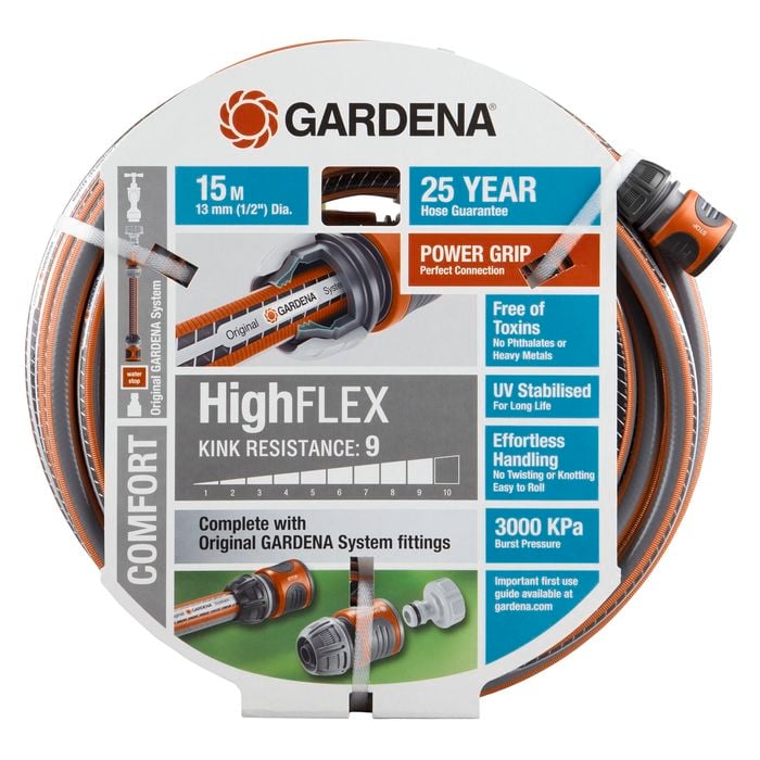Gardena 13mm x 15m Highflex Fitted Hose