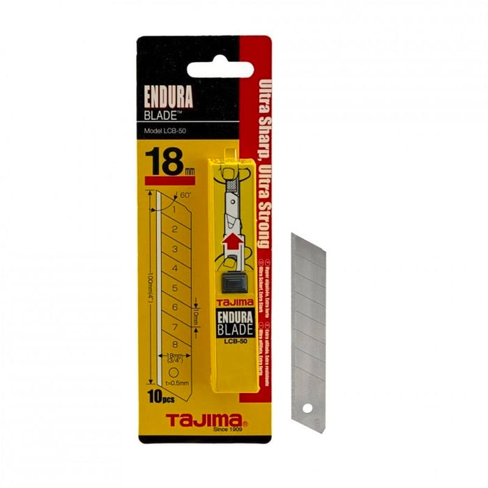 Tajima 18mm LCB50 Snap-Off Blades - 10 Pack