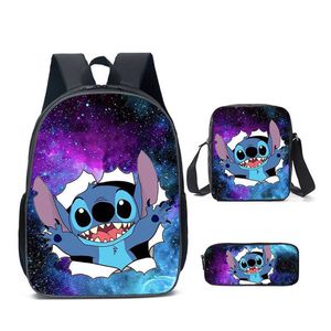 Catzon Cartoon Backpack Set With Shoulder Bag & Pencil Bag Adjustable-h