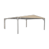 Absco Structures 6.00 x 6.00 x 2.98m Classic Cream Double Gable Carport
