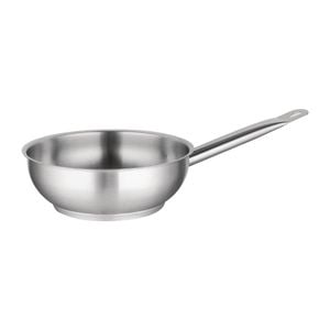 Vogue Sauté Pan Stainless Steel 200mm Commercial Kitchen Cookware