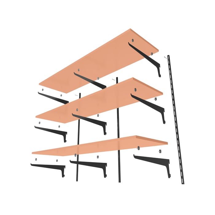Flexi Storage Home Solutions 1200 x 16 x 200mm White Matte Shelf