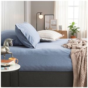 Renee Taylor Comfort T’s Organic Jersey Fitted & Pillowcase Ink Single