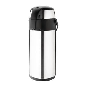 Olympia Pump Action Airpot Vacuum Insulated 5l Catering Beverage Dispenser Stainless Steel