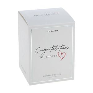 Bramble Bay Congrats You Did It Vanilla & Caramel Soy Candle Home Fragrance 300g