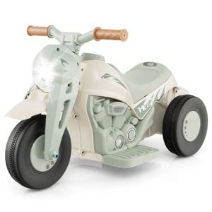 Costway 6v Bubble Car Electric Ride On Motorcycle W/bubble Maker Beige