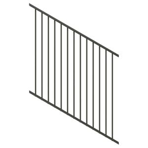 ProtectorAl 350-1200W x 1200H Woodland Grey Flat Top Pool Fence Panel Raked 16-30º