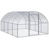 vidaXL Outdoor Chicken Coop Hen House Pet Cage Chicken Run Galvanised Steel 3x4x2 m
