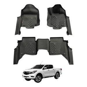 AUSGO 5D Injection Car Floor Mats for Mazda BT-50 BT50 Dual Cab 2011-2020 All-Weather Floor Liners