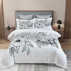 Fabric Fantastic King Size Viene Floral Quilt/Doona/Duvet Cover Set