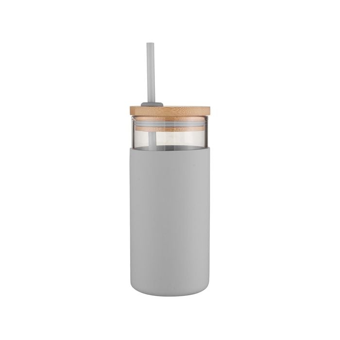 Avanti Glass Smoothie Tumbler w/ Straw 500ml Grey
