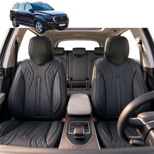 Australian Goose Front Seat Covers for KGM SsangYong Rexton 2017 - Current (Y290, Y400, Y450) - PU Leather, Black (2pc)