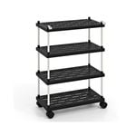 Costway 4-tier Rolling Storage Rack Cart Kitchen Cart