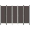 vidaXL 5-Panel Room Divider Anthracite 250cm Panel Privacy Screen Partition