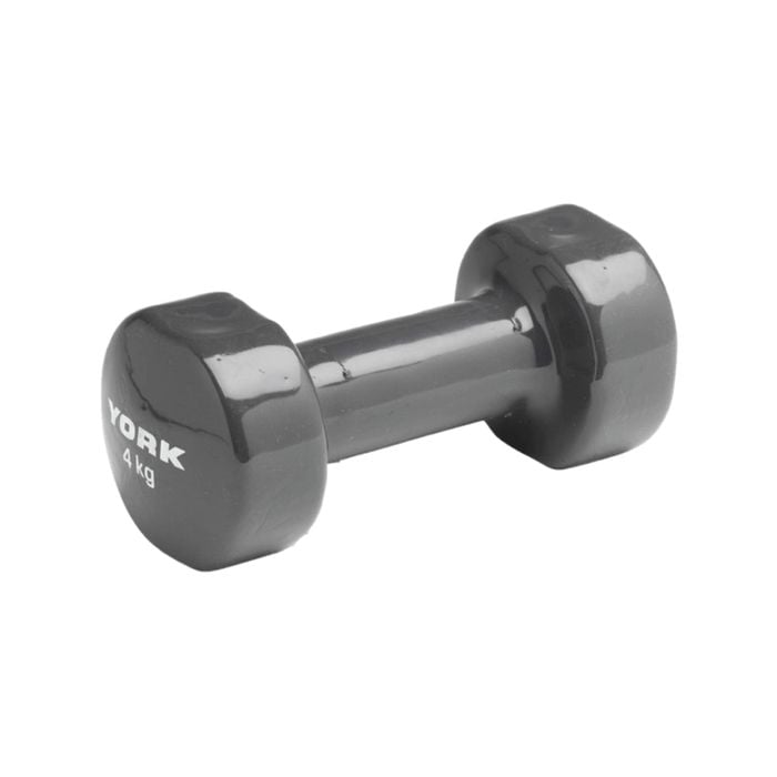 York 4KG PVC Dipped Dumbell Single