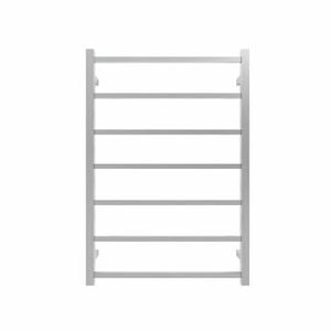 Commercial Square 7 Bar Brushed Stainless Steel PVD Heated Towel Rail