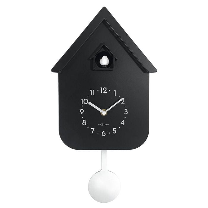 NeXtime Twitter Cuckoo Wall Clock Black Dial 29.5x21.5x8.5cm Plastic Case