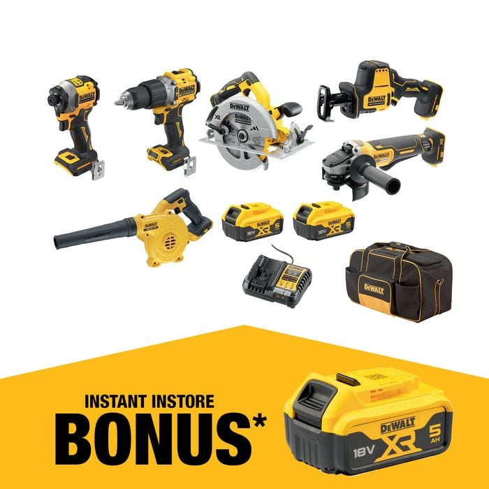 DeWALT 18V XR 5.0Ah 6 Piece Combo Kit DCZ601P2-XE