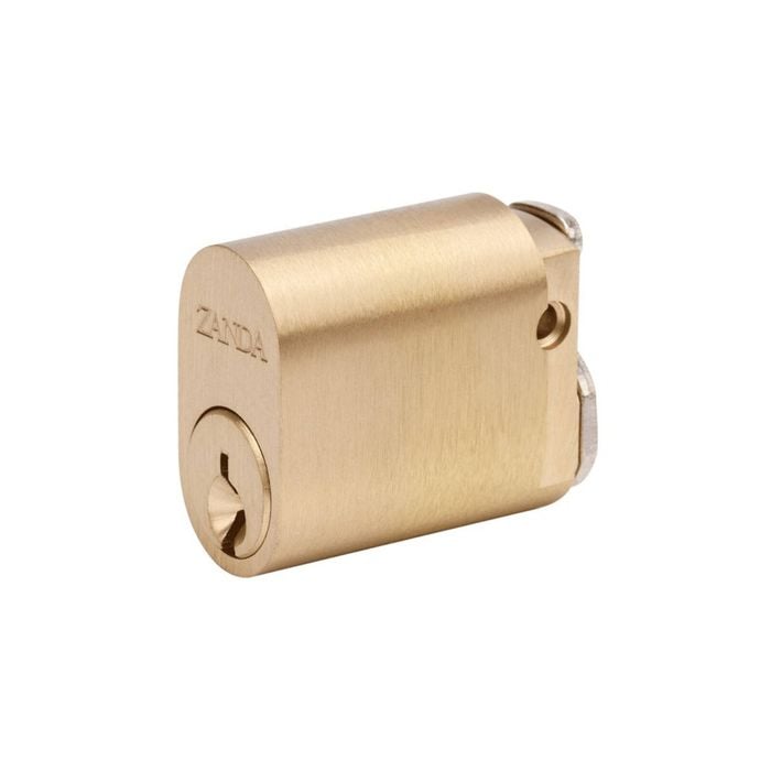 Zanda 31.2mm Satin Brass Oval Cylinder 6 Pin