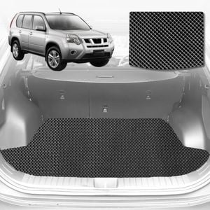 6D Diamond Car Boot Mat for Nissan X-TRAIL (T31)2007-2014-Cargo Mat-Black-Outback GT