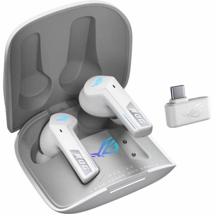 ASUS ROG Cetra True Wireless White, SpeedNova, AI Mic, ANC, 2.4G, 46H Life