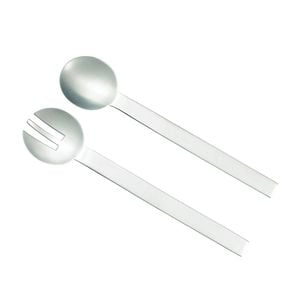 2pc Essen Silver Salad Serve Set 29cm Spoon Fork Stainless Steel Serveware