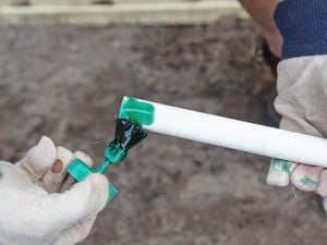 DIY Step Image - How to install fixed pipe irrigation . Blob storage upload.