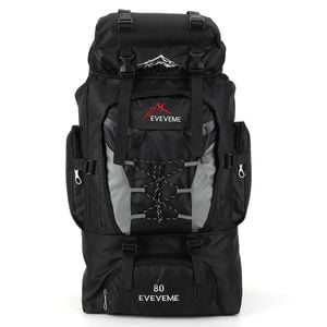 NNEOBA 80L Travel Backpack Waterproof Outdoor Pack Black