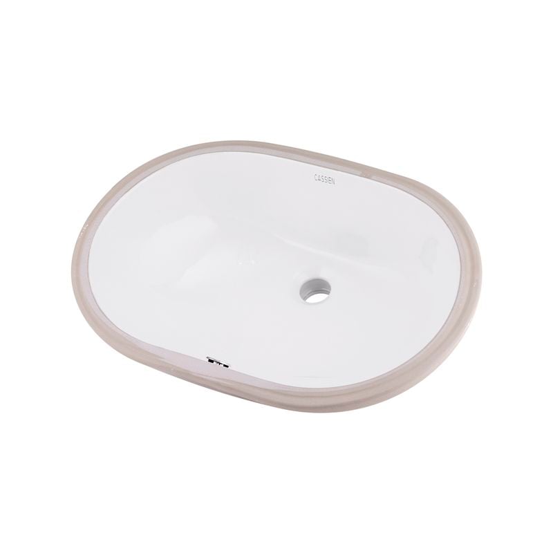 Aquamonde 585mm Gloss White Ovale Under Counter Basin