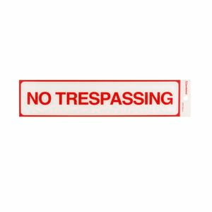 Sandleford 245mm Self Adhesive No Trespassing Sign