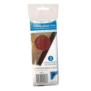 Red 80cm x 3cm Binding Tape for Carpet Runner Edge  2pce Pkt