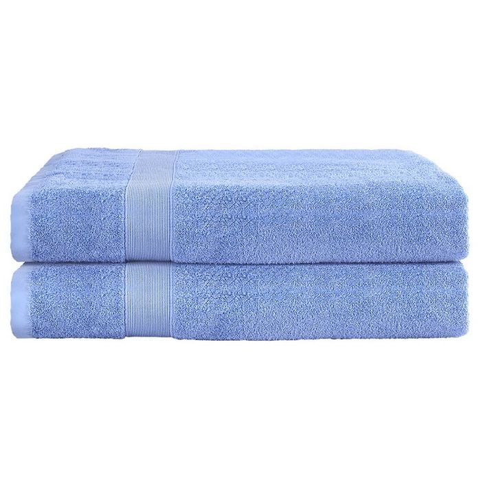 Timeless Living 2 Pack Bath Sheets Set Cotton Extra Large Towel Blue