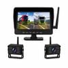 7" Wireless Dvr Monitor 2 Ir Cameras Bsd Alert Rear View Truck Rv Kit