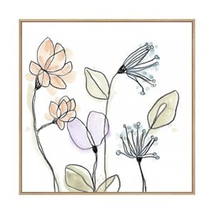 Artey | Spindle Blossoms VI - Framed Canvas - Natural Frame - 100 x 100cm