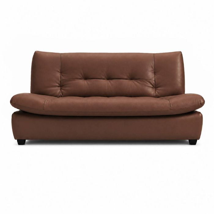 TOPONE Sofa Bed Living Room Small Apartment Synthetic PU Surface Upholstery Sofa Bed Folding Dual-Purpose - Milk Coffee