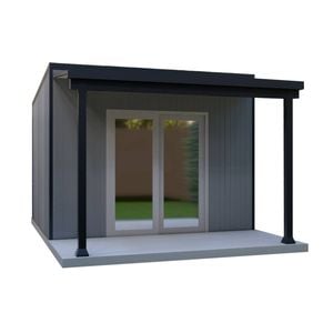 Quick Built 2.4mx2.4m Outdoor Structure Studio Incl Patio
