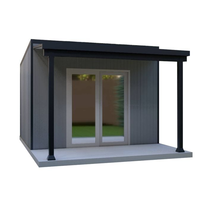 Quick Built 2.4mx2.4m Outdoor Structure Studio Incl Patio