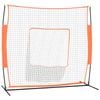 vidaXL Baseball Net Softball Net Training Orange and Black Steel and Polyester