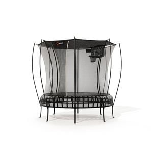 VULY Thunder 2 Medium 10ft Springless Trampoline with Enclosure - Round Kids Trampolines With Shade Cover & Basketball Hoop