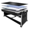 Leaf Living Versa 2026 4-in-1 8ft Convertible Table White Frame Air Hockey Pool Dining Tennis - Black Felt