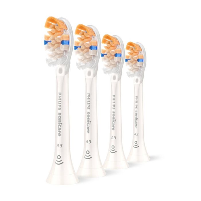 4pc Philips Sonicare A3 Premium All-in-One Brush Head White Replacement
