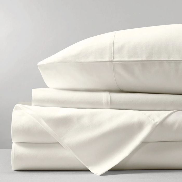 CottonMore 100% Premium Cotton 800TC Sateen Luxury Sheet set OffWhite Colour - Double