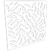 ProtectorAl 300-1200 x 300-1200mm Gloss White/Satin White Large Leaf Unframed Composite Deco Panel