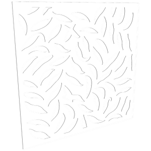 ProtectorAl 300-1200 x 300-1200mm Gloss White/Satin White Large Leaf Unframed Composite Deco Panel