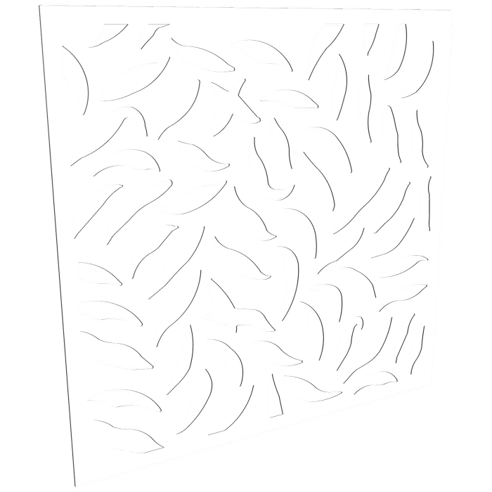 ProtectorAl 300-1200 x 300-1200mm Gloss White/Satin White Large Leaf Unframed Composite Deco Panel