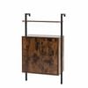 Costway Wall Bookcase 4tier Double-door Cabinet Shelf Metal Office
